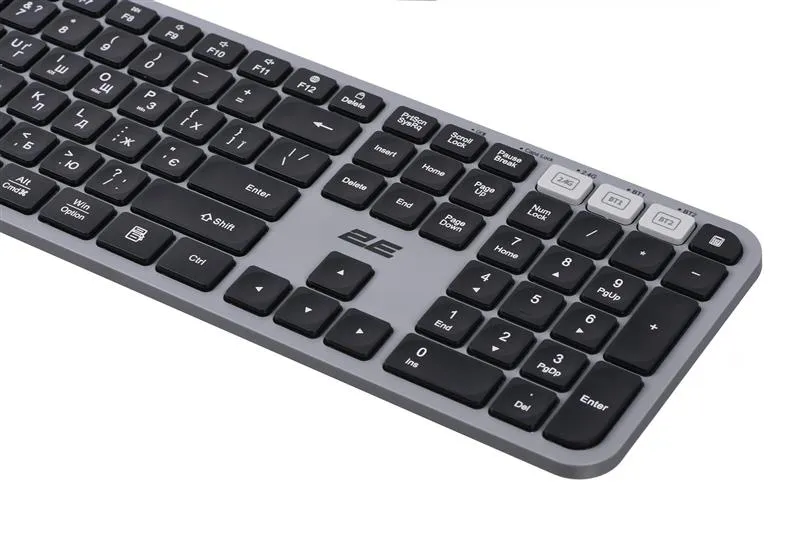 Комплект (клавіатура, миша) бездротовий 2E MK440 Grey/Black (2E-MK440WBGR_UA) - мініатюра 7