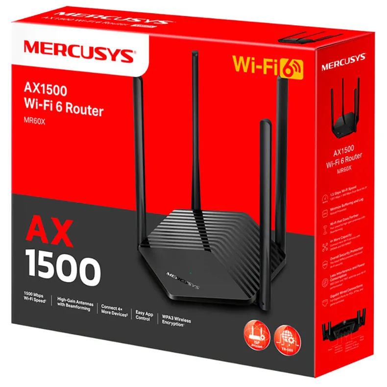 Бездротовий маршрутизатор Mercusys MR60X - мініатюра 4