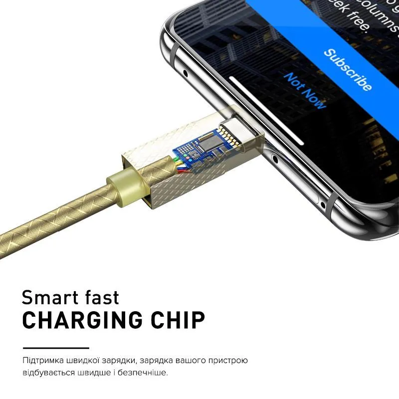 Кабель Luxe Cube Premium USB - Lightning (M/M), 1 м, серый (9780201379648) - мініатюра 2