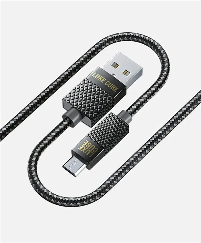 Кабель Luxe Cube Premium USB - micro USB (M/M), 1 м, сірий (8886668686167) - зображення 1