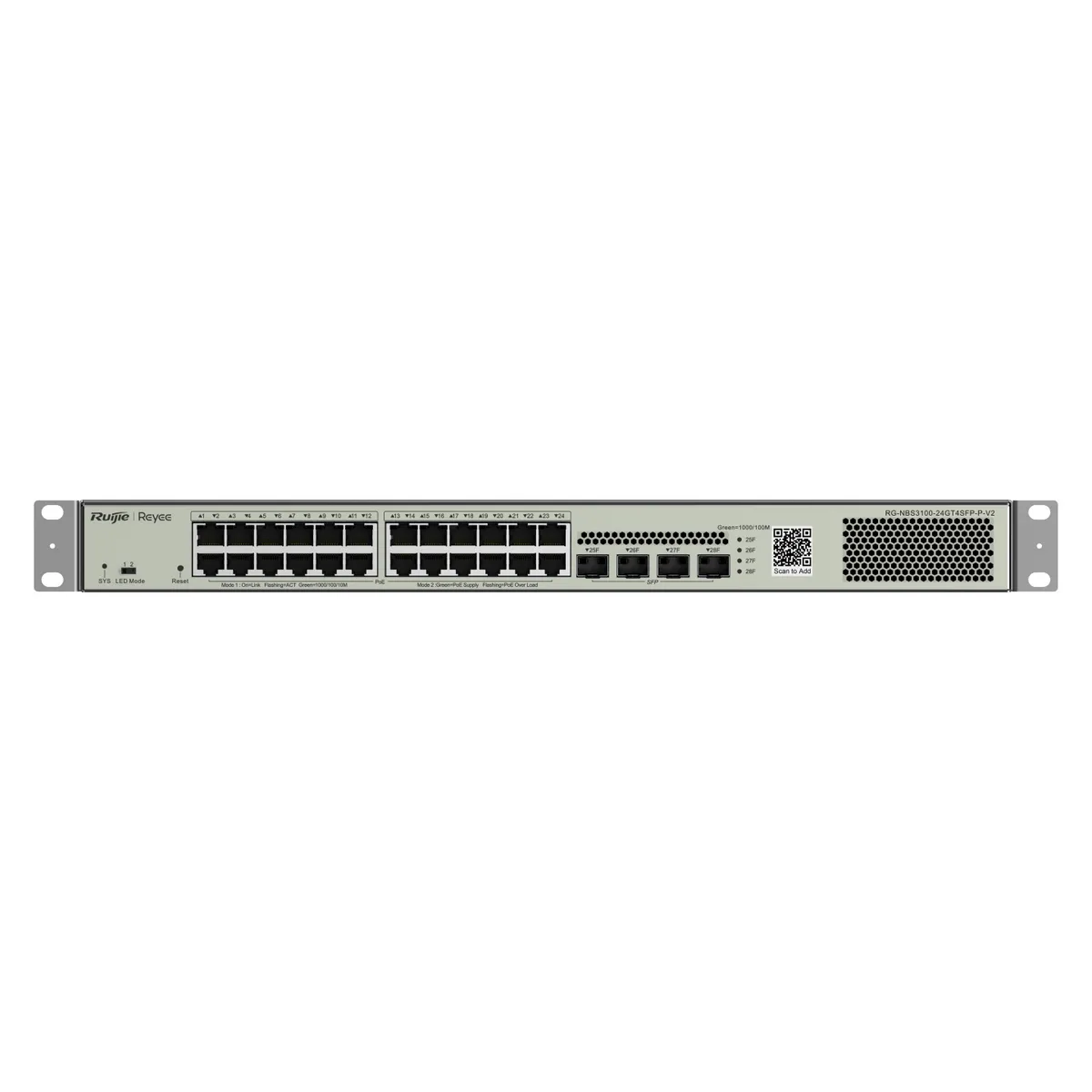 Комутатор Ruijie Reyee RG-NBS3100-24GT4SFP-P-V2 - зображення 1