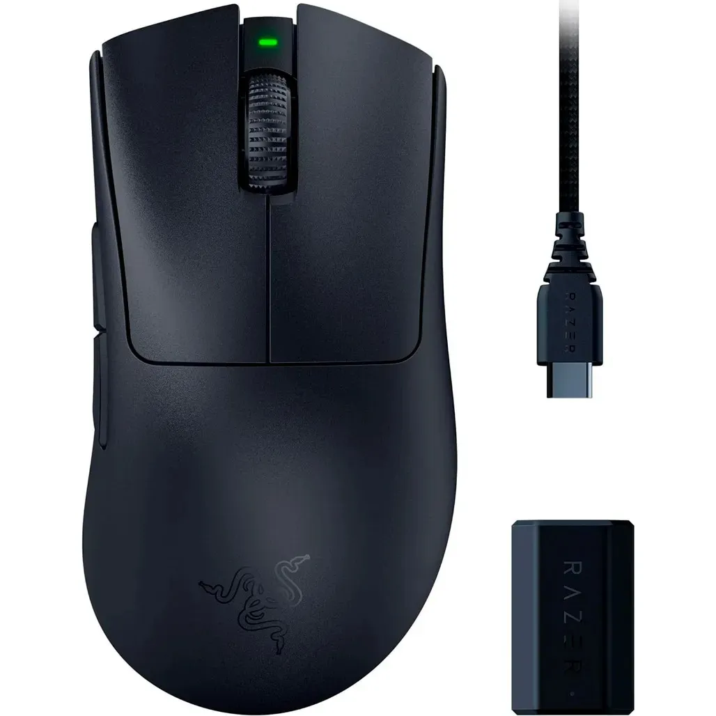 Миша бездротова Razer DeathAdder V3 Pro and HyperPolling Wireless Dongle (RZ01-04630300-R3WL) - мініатюра 2