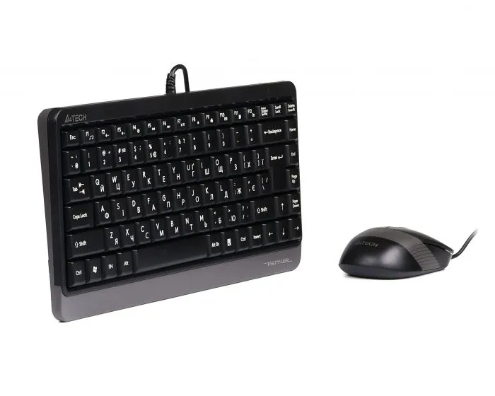 Комплект (клавіатура, миша) A4Tech Fstyler F1110 Grey USB - зображення 1