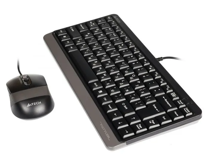 Комплект (клавіатура, миша) A4Tech Fstyler F1110 Grey USB - мініатюра 2
