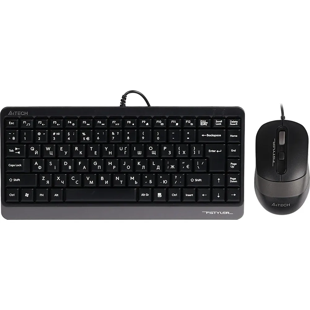 Комплект (клавіатура, миша) A4Tech Fstyler F1110 Grey USB - мініатюра 6