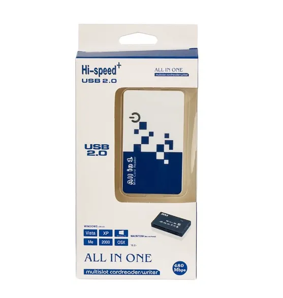 Картрідер USB 2.0 Atcom TD2029 MS, SD, microSD/TF, M2 Black (AT10729) - зображення 1