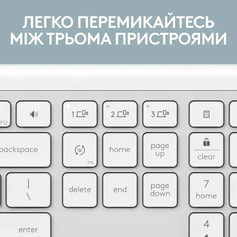 Комплект (клавіатура, миша) бездротовий Logitech Signature Slim Combo MK950 OffWhite (920-012491) - мініатюра 8