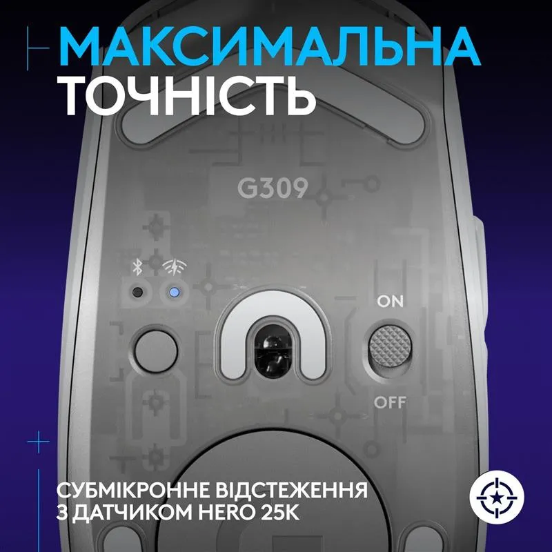 Миша бездротова Logitech G309 White (910-007207) - мініатюра 4