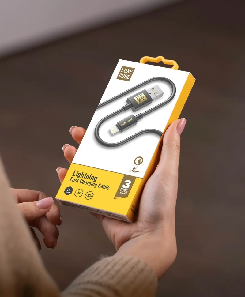 Кабель Luxe Cube USB - Lightning (M/M), 3А, 2 м, чорний (8886888698445) - мініатюра 2