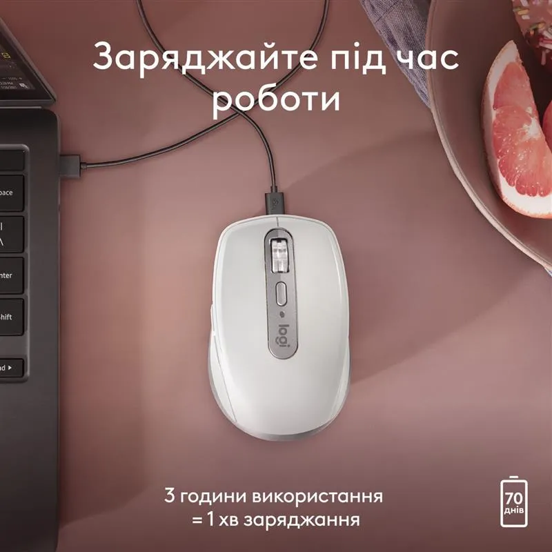 Миша бездротова Logitech MX Anywhere 3S for Mac Pale Grey (910-006946) - мініатюра 14