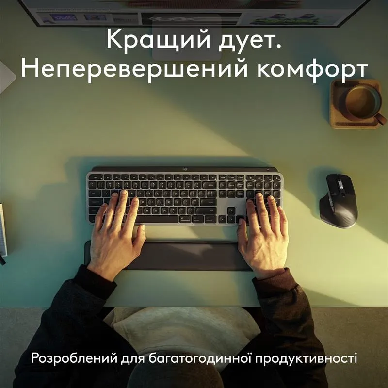 Комплект (клавіатура, миша) бездротовий Logitech MX Keys S Combo for Mac Space Grey (920-012845) - мініатюра 9