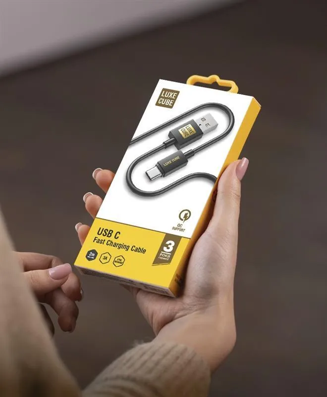 Кабель Luxe Cube USB Type-C - USB Type-C (M/M), 3 А, 2 м, черный (8886888698469) - мініатюра 2