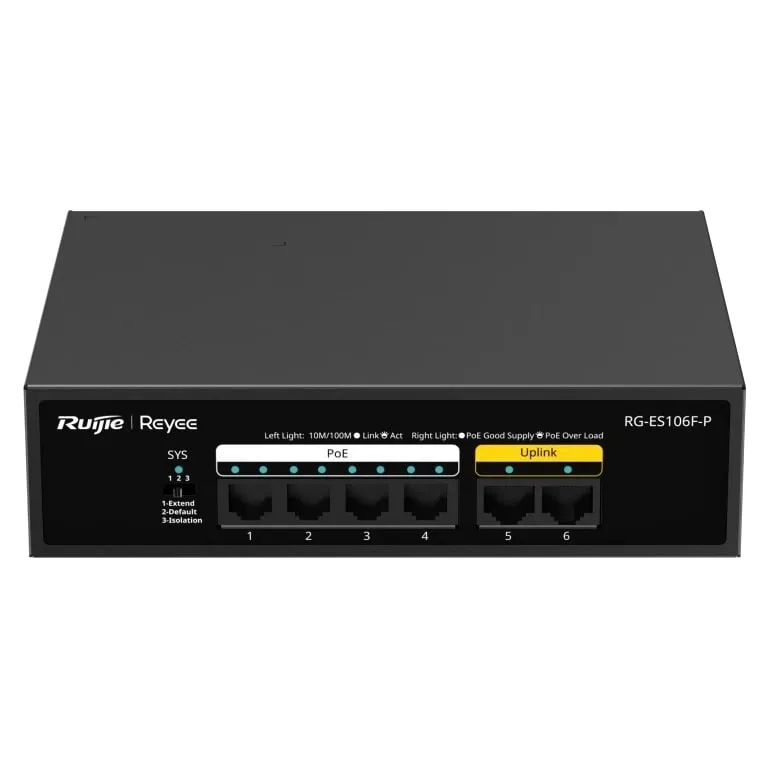 Комутатор Ruijie Reyee RG-ES106F-P - мініатюра 2