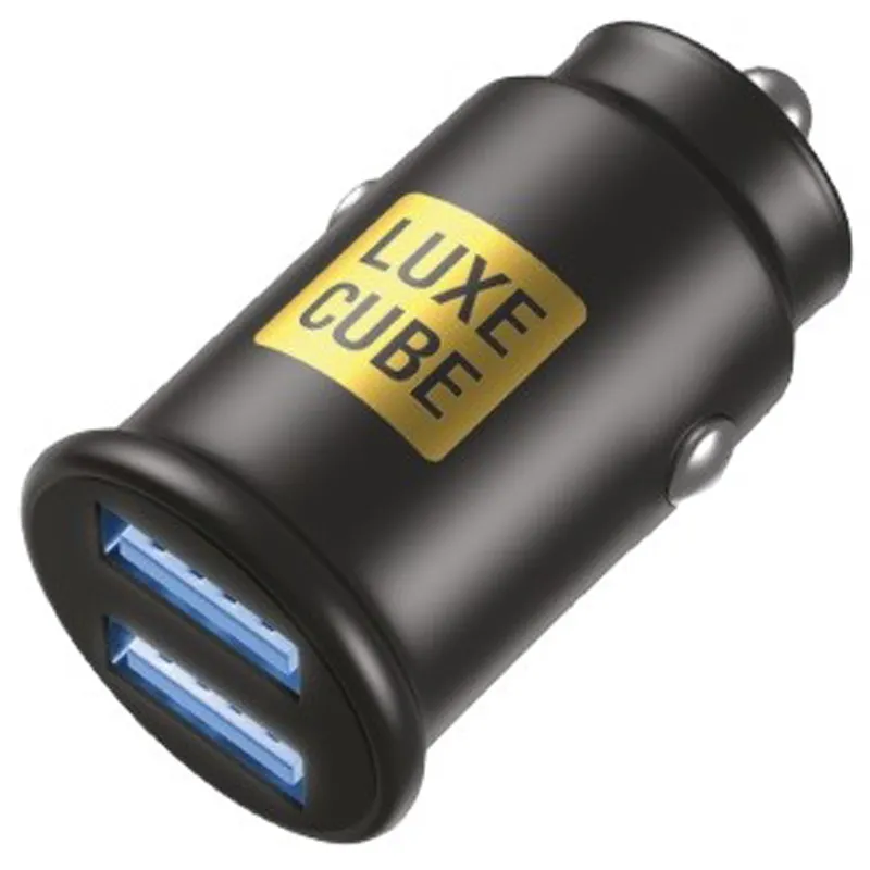 Автомобільний зарядний пристрій Luxe Cube 2USB 12W Black (8886899698465) - мініатюра 3