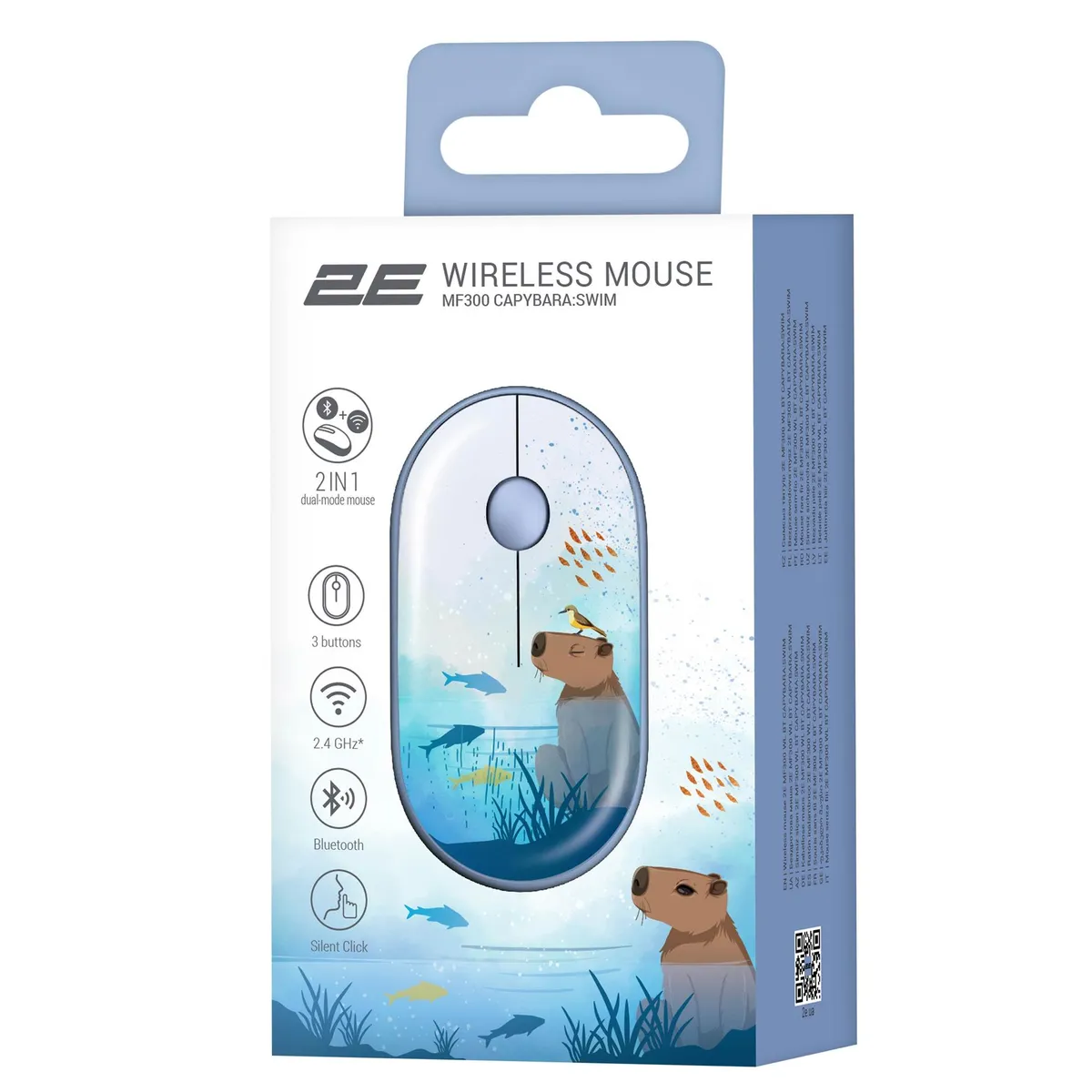 Миша бездротова 2E MF300 Capybara Swim Silent WL BT Blue (2E-MF300WCAPIBARABL) - мініатюра 2