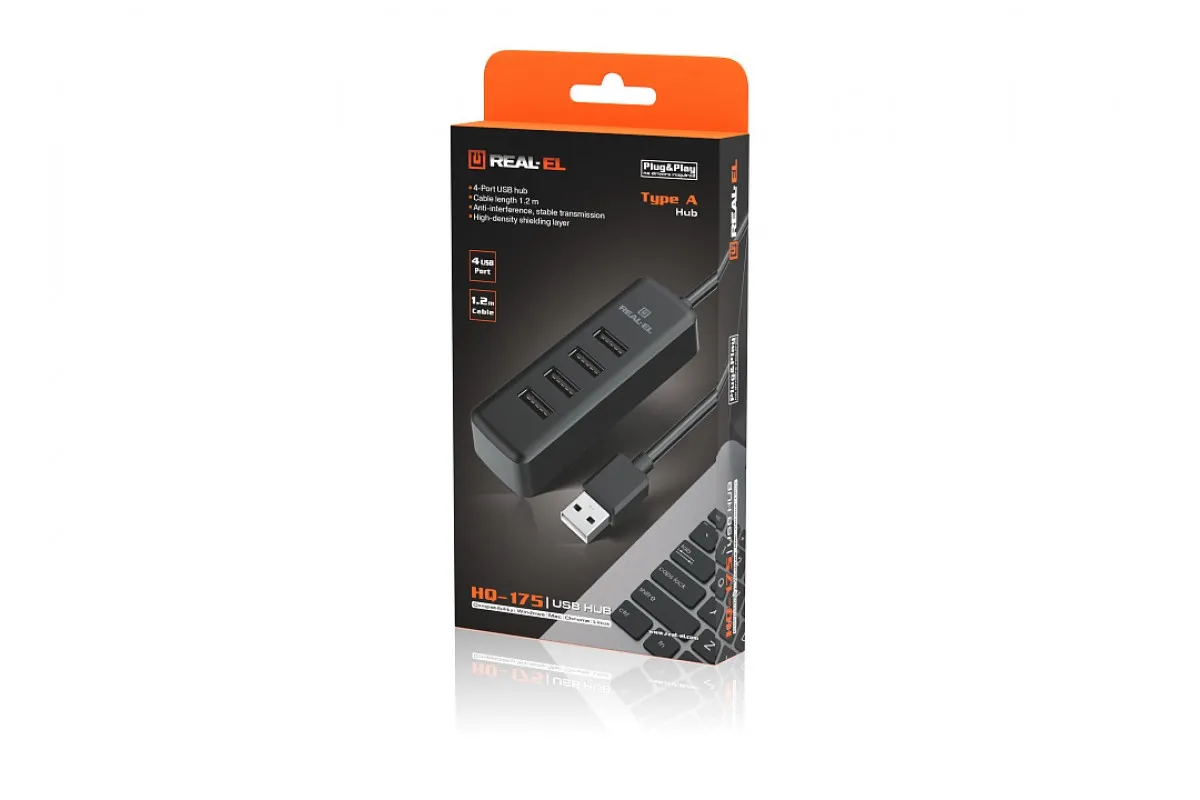 USB-хаб REAL-EL HQ-175 4 ports - мініатюра 9