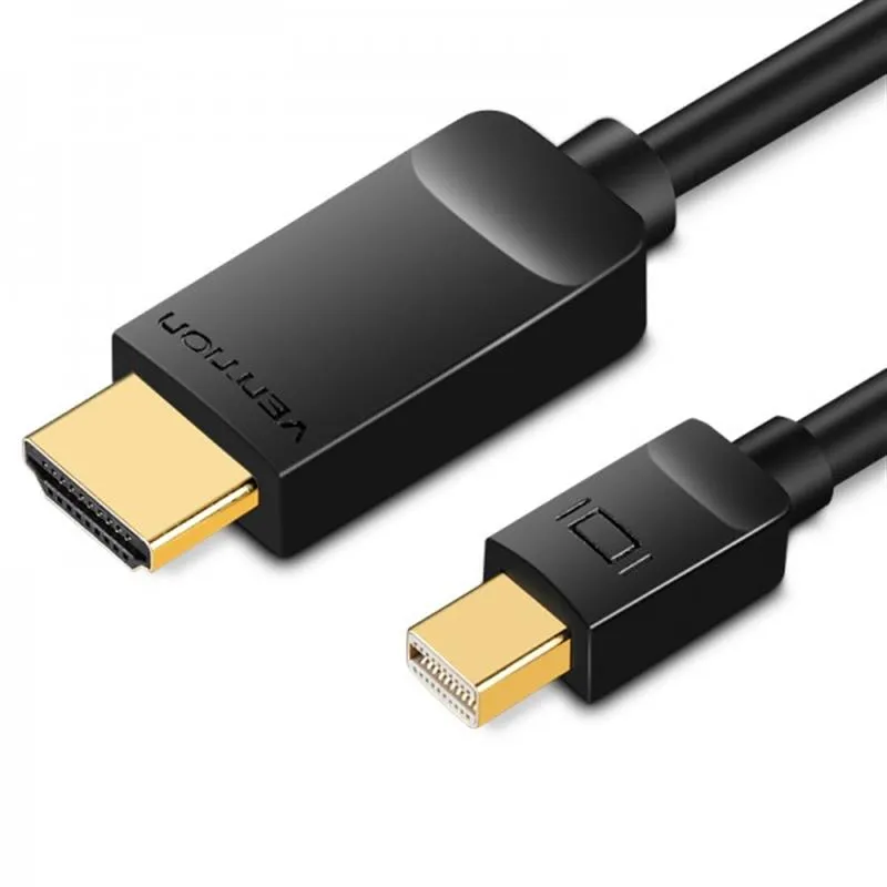 Кабель Vention mini DisplayPort - HDMI (M/M), 1.5 м, Black (HAHBG) - зображення 1