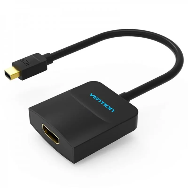 Адаптер Vention mini DisplayPort - HDMI (M/F), 0.15 м, Black (HBCBB) - зображення 1