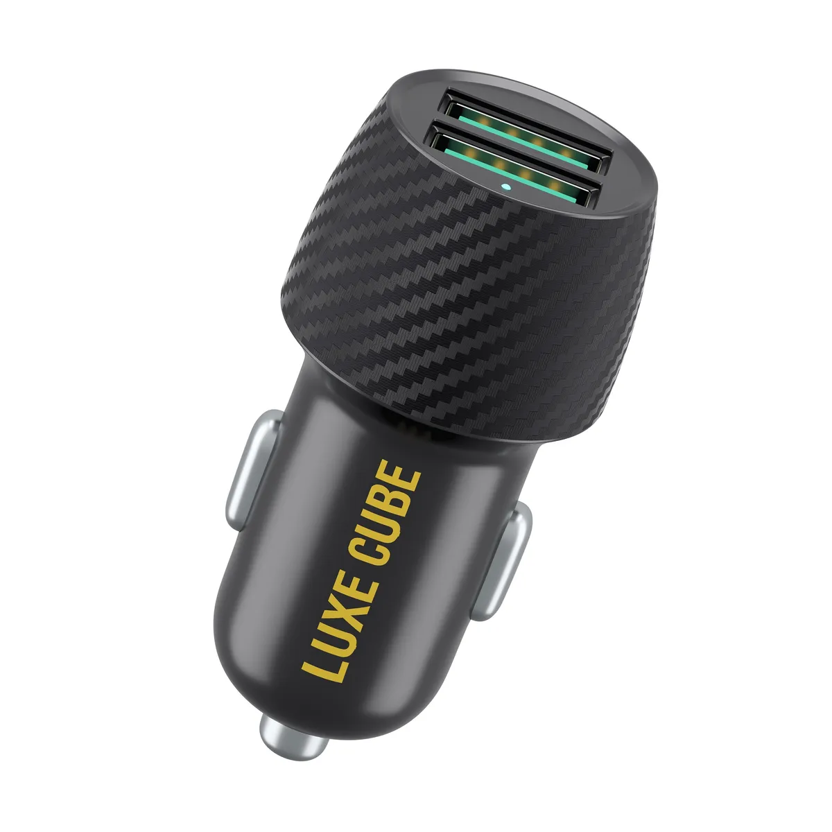Автомобільний зарядний пристрій Luxe Cube 2USB 17W Black (8886668698498) - зображення 1
