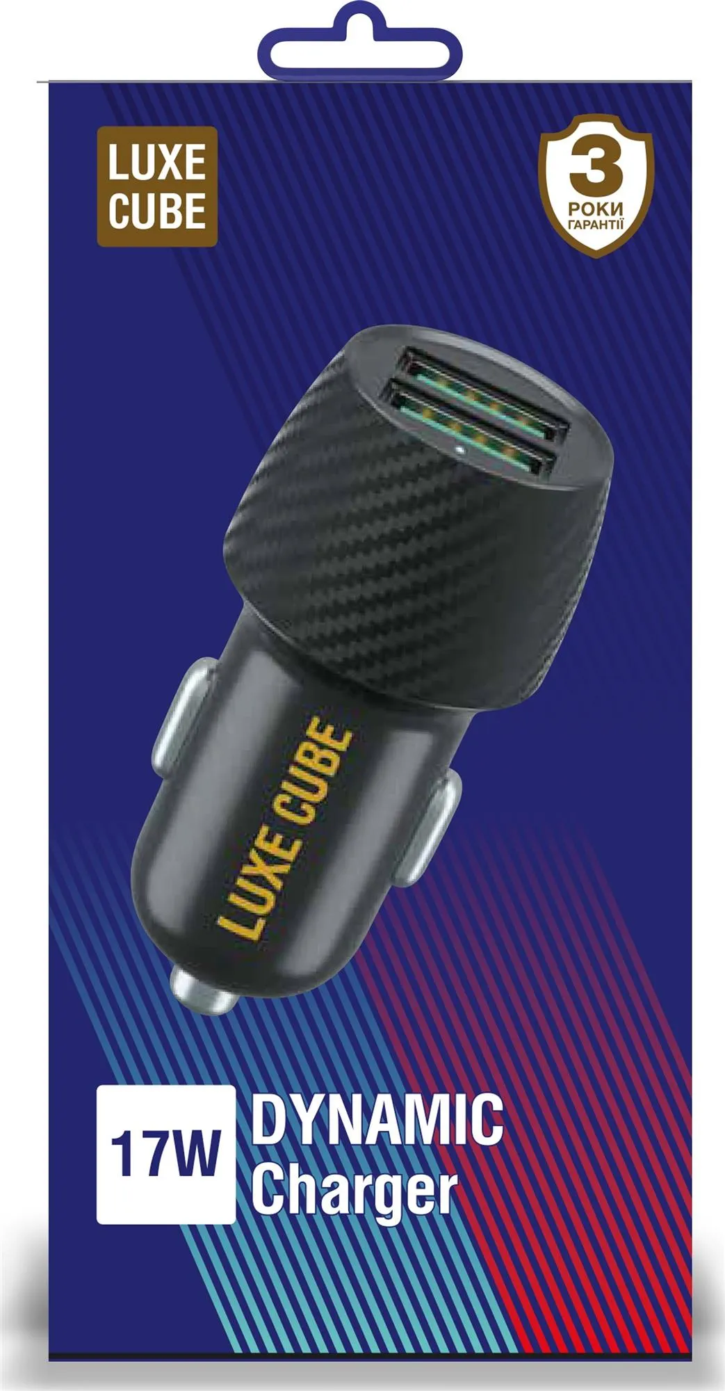 Автомобільний зарядний пристрій Luxe Cube 2USB 17W Black (8886668698498) - мініатюра 2