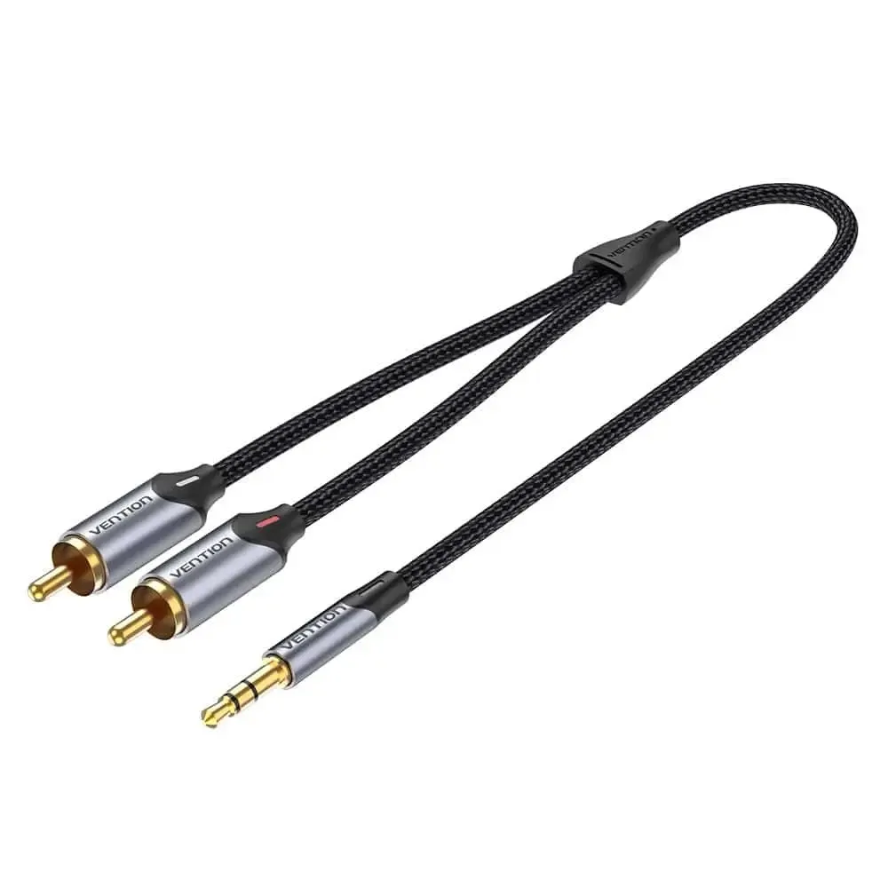 Кабель Vention 3.5 мм - 2xRCA (M/M), 2 м, Black (BCNBH) - зображення 1
