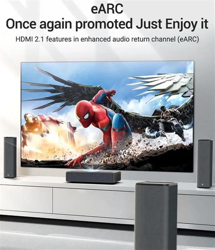 Кабель Vention HDMI - HDMI v.2.1 (M/M), 1.5 м, Black (AALBG) - мініатюра 7