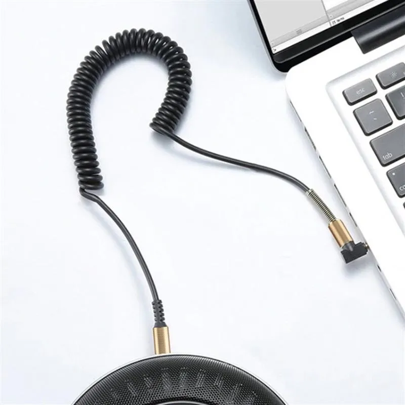 Аудіо-кабель SkyDolphin SR08 Spring Wire 3.5 мм - 3.5 мм (M/M), 1 м, Black (SDAUX-000062) - мініатюра 2