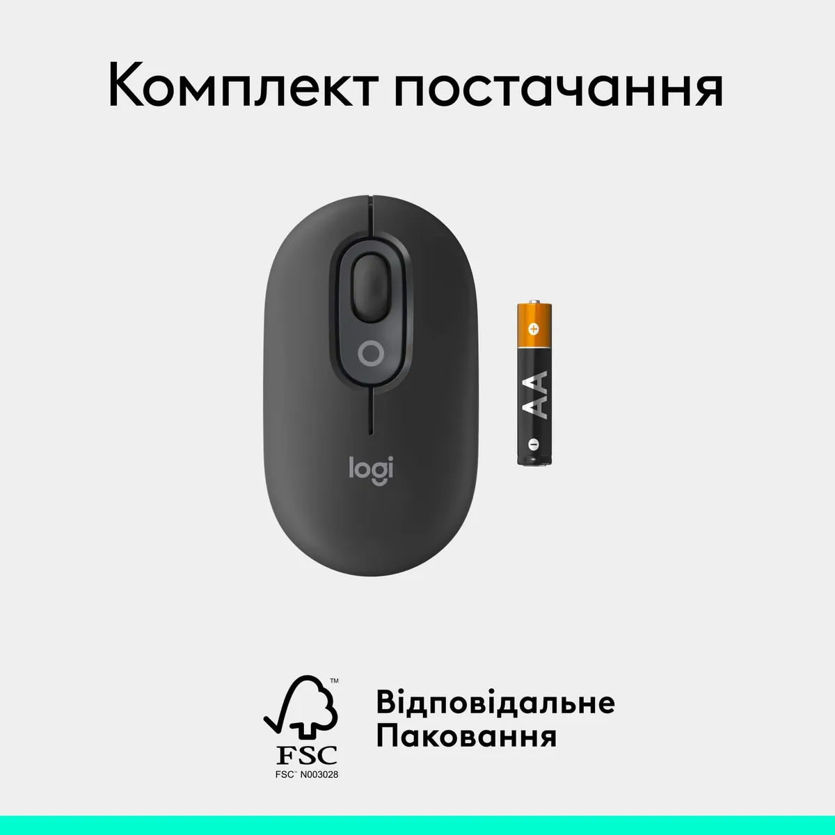 Миша бездротова Logitech Pop Mouse with Emoji Graphite (910-007412) - мініатюра 8