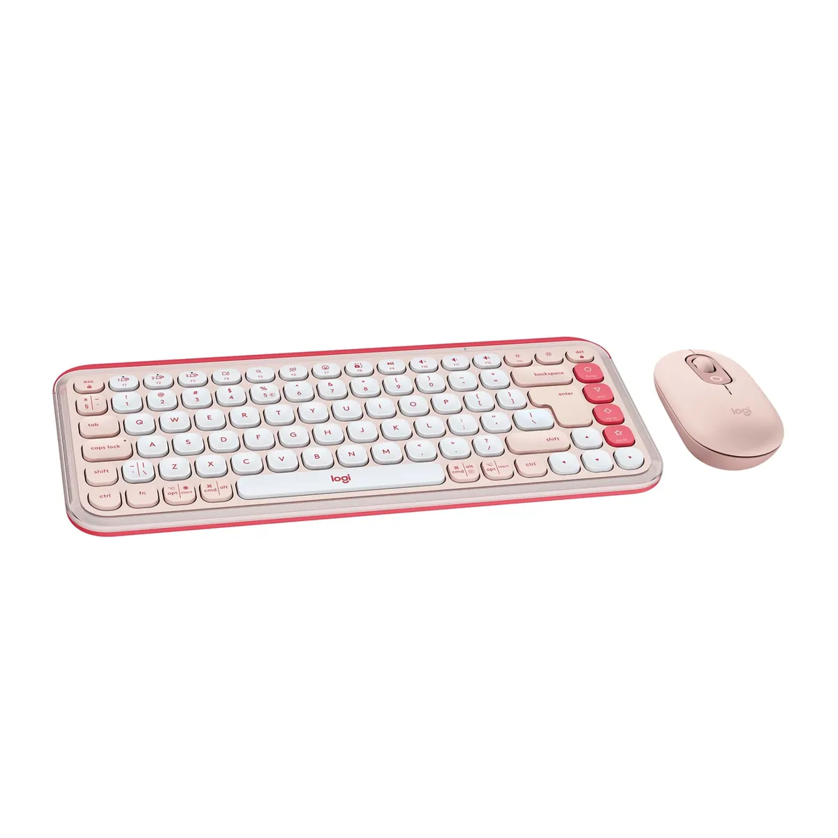 Комплект (клавіатура, миша) бездротовий Logitech Pop Icon Combo Rose (920-013142) - мініатюра 2
