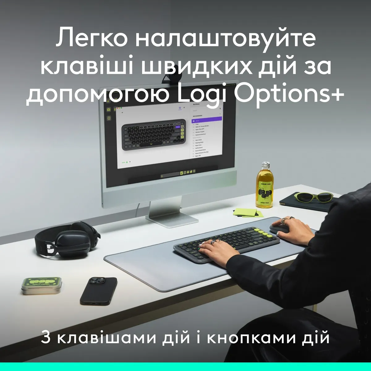 Комплект (клавіатура, миша) бездротовий Logitech Pop Icon Combo Rose (920-013142) - мініатюра 5