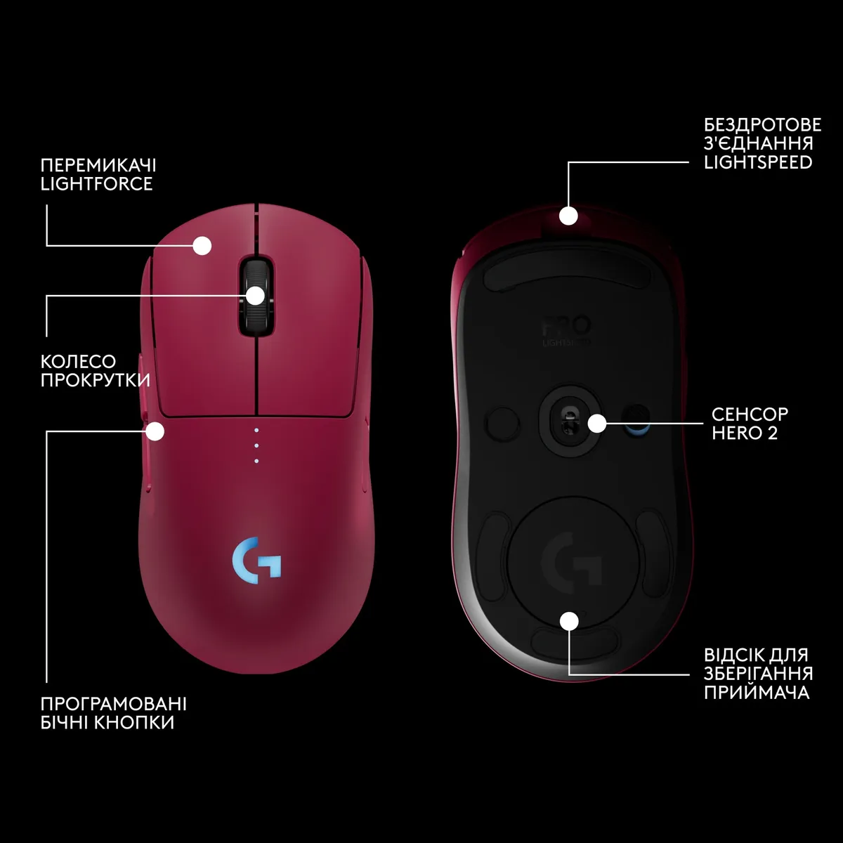 Миша бездротова Logitech G Pro 2 Lightspeed Pink (910-007309) - мініатюра 6
