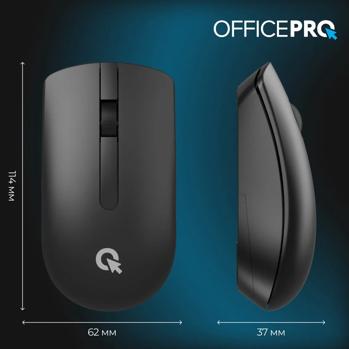 Миша бездротова OfficePro M175B Silent Click Wireless Black - мініатюра 6