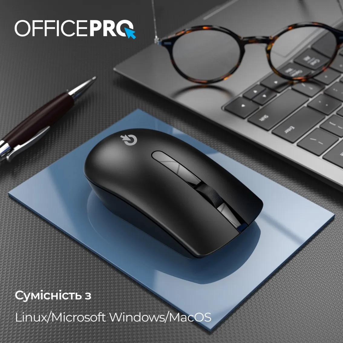 Миша бездротова OfficePro M175B Silent Click Wireless Black - мініатюра 7