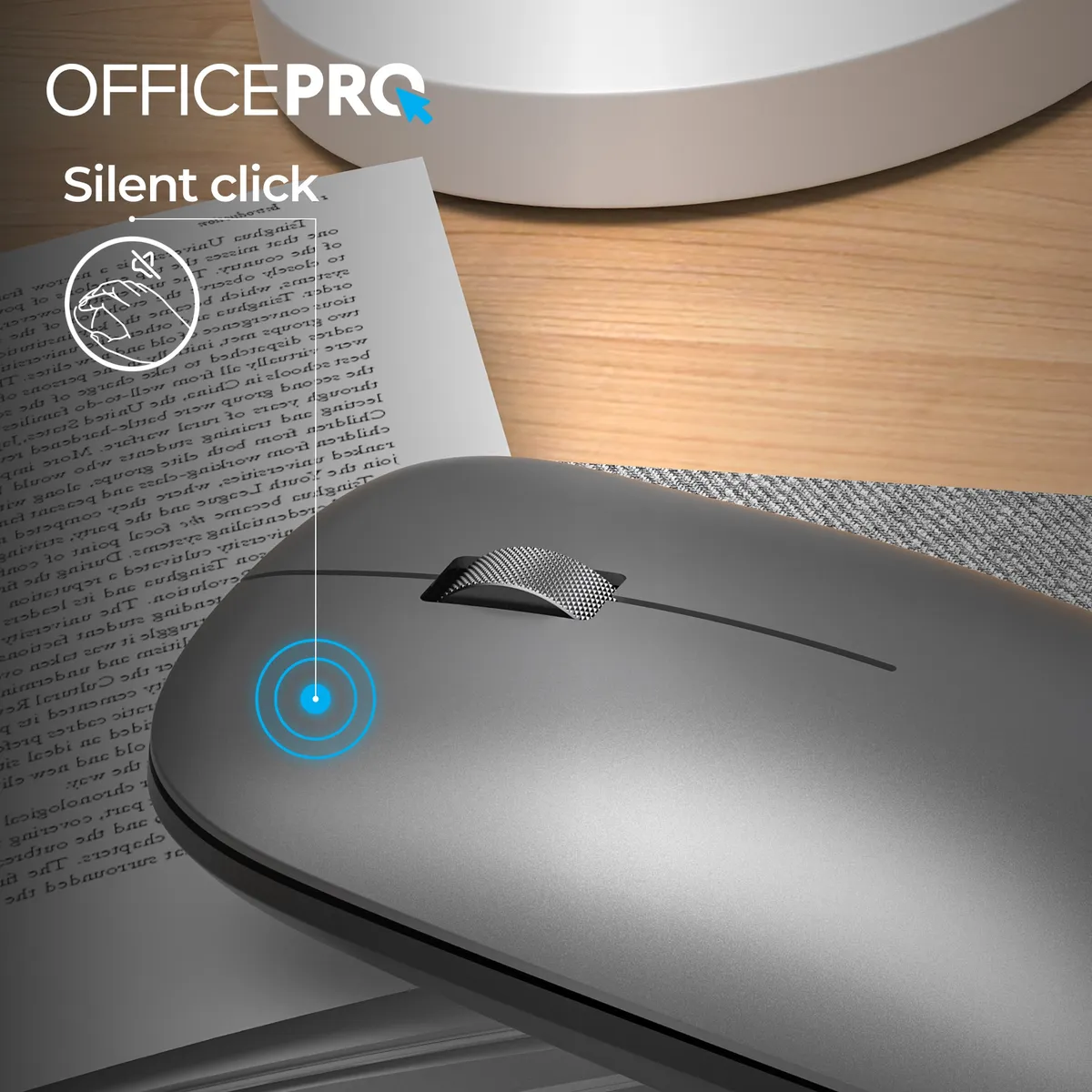 Миша бездротова OfficePro M225G Silent Click Wireless Gray - мініатюра 4