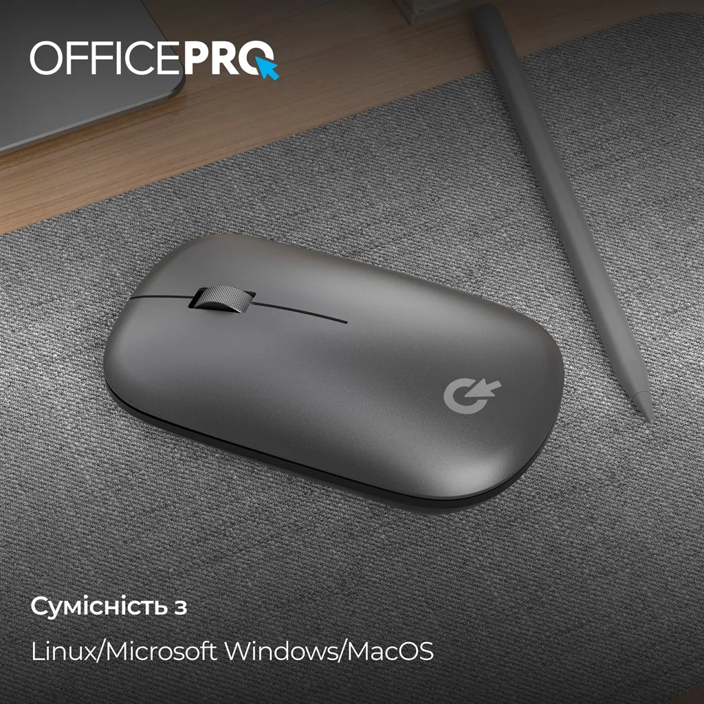 Миша бездротова OfficePro M225G Silent Click Wireless Gray - мініатюра 8
