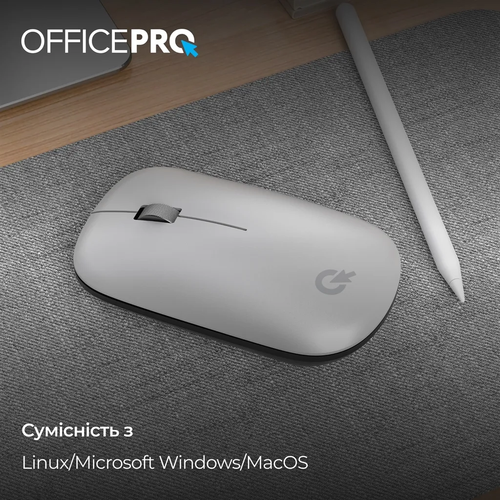 Миша бездротова OfficePro M225S Silent Click Wireless Silver - мініатюра 7