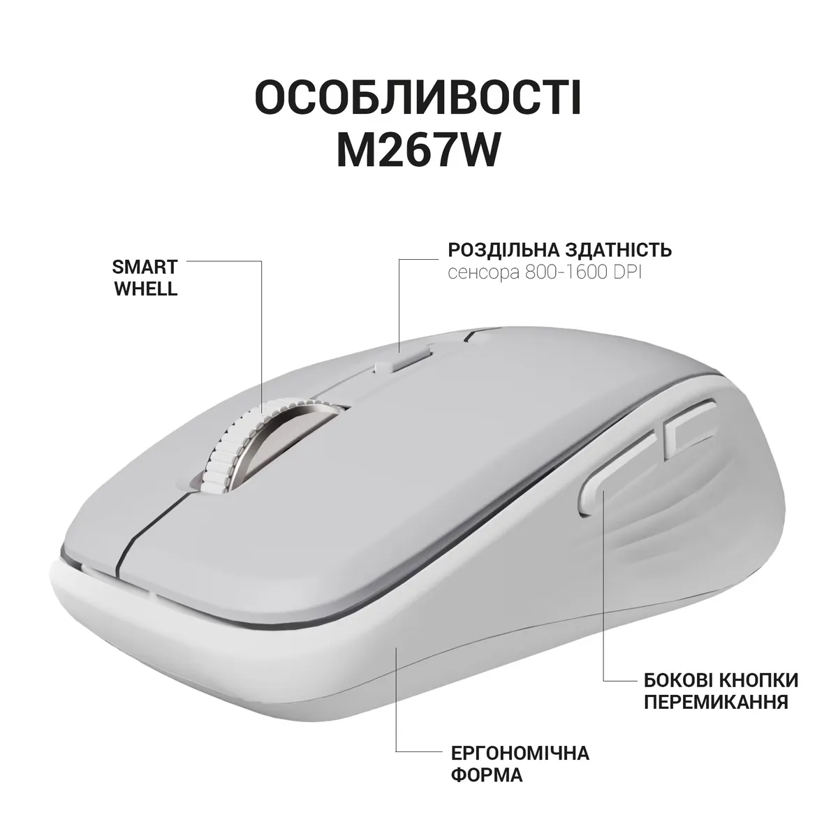 Миша бездротова OfficePro M267G Gray - мініатюра 9