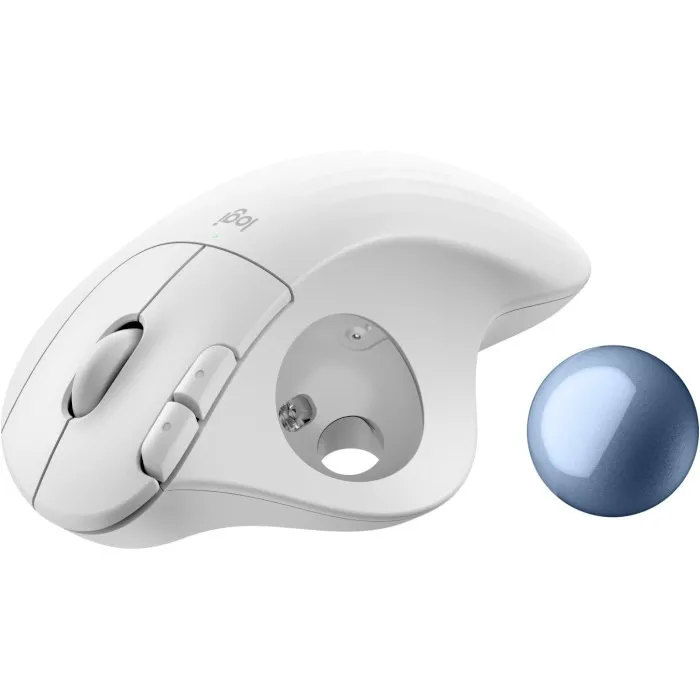 Миша бездротова Logitech Ergo M575S Off-White + Blue Ball (910-007030) - мініатюра 4