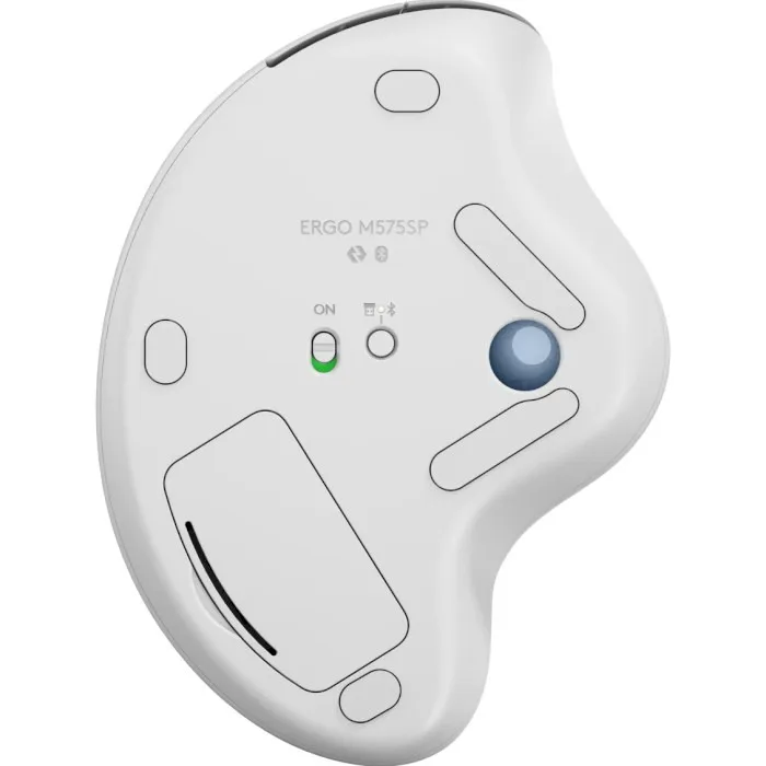 Миша бездротова Logitech Ergo M575S Off-White + Blue Ball (910-007030) - мініатюра 5
