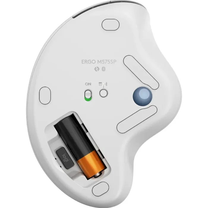 Миша бездротова Logitech Ergo M575S Off-White + Blue Ball (910-007030) - мініатюра 6