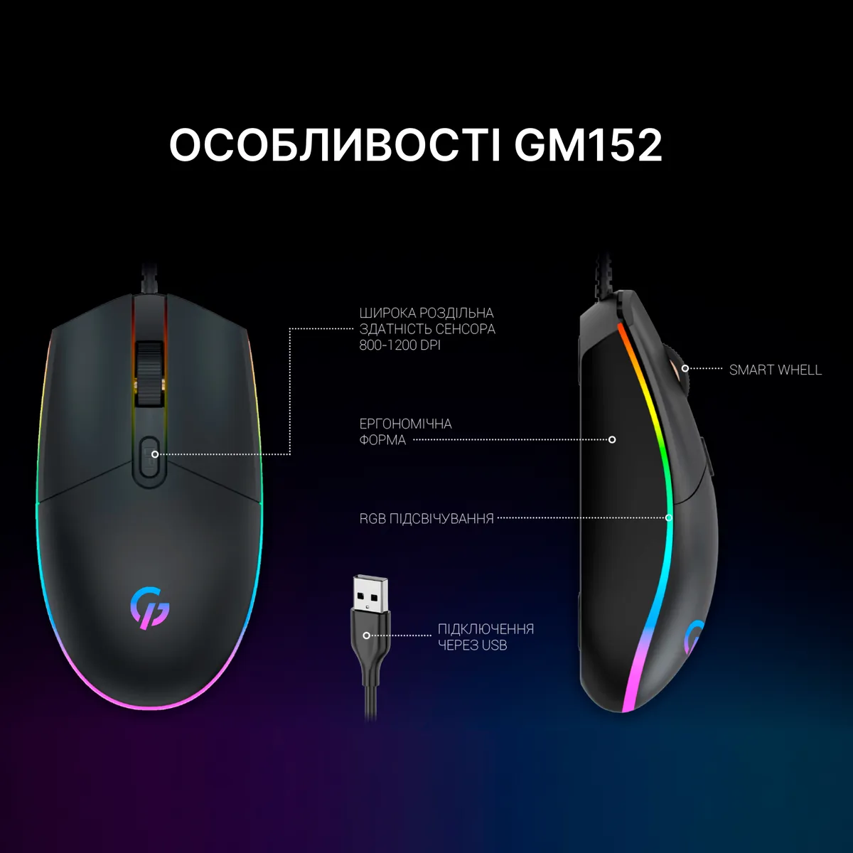 Миша GamePro GM152 Black - мініатюра 4