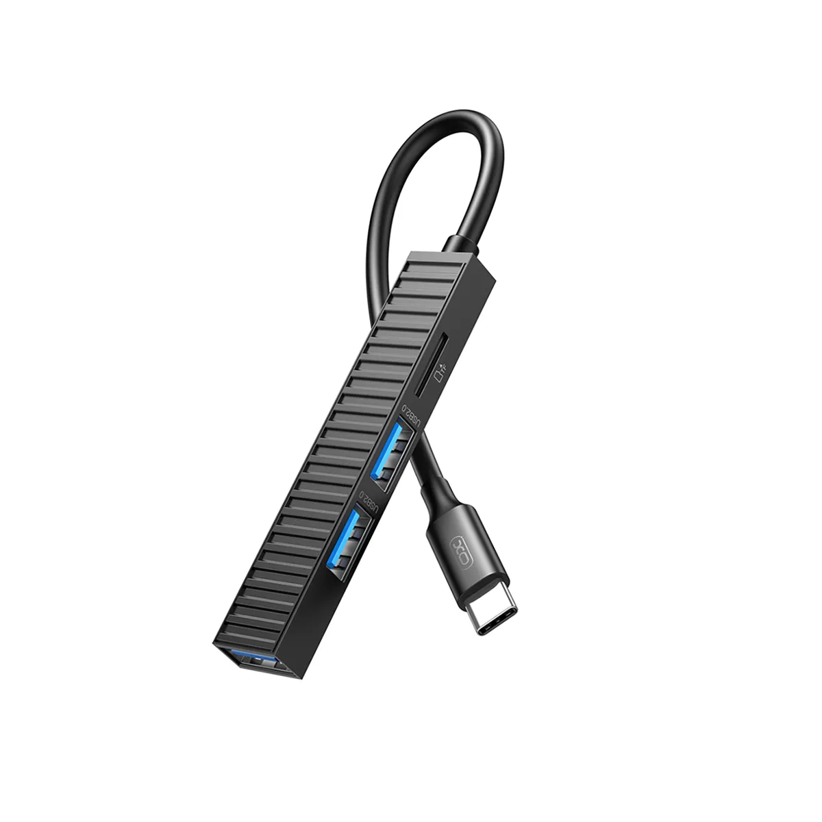 USB-хаб XO USB Type-C 3-в-1 (HUB014B.black) - мініатюра 3