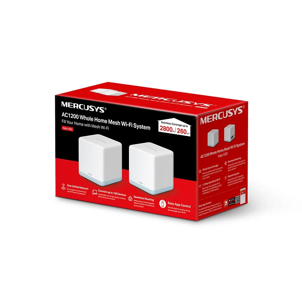 WiFi Mesh-система Mercusys Halo H30 (2-pack) - мініатюра 7