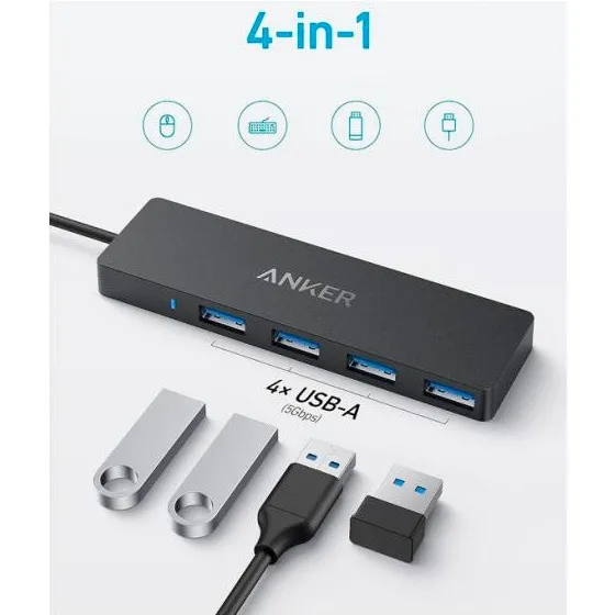 Концентратор Anker PowerExpand Direct 4-in-1 USB-C PD Media Hub Black (A8309G11) - мініатюра 2