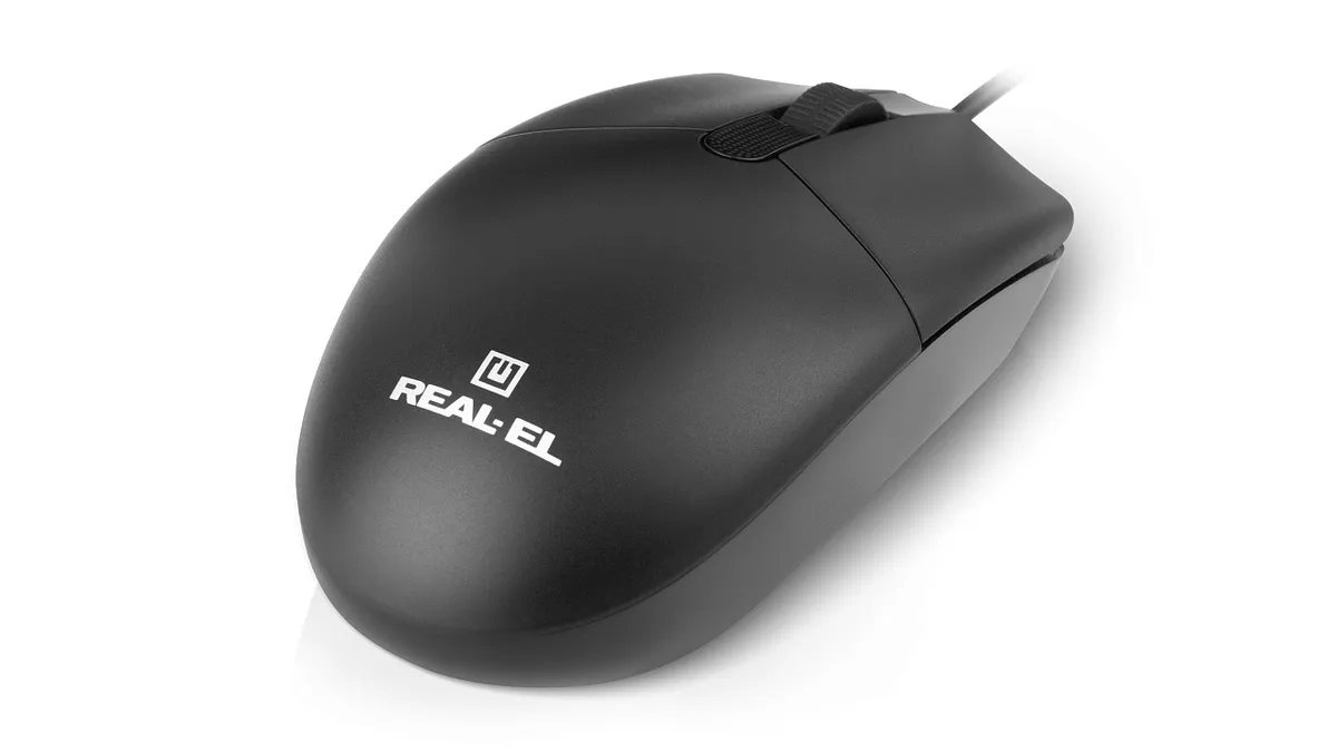 Миша REAL-EL RM-210 Black (EL123200036) - мініатюра 3