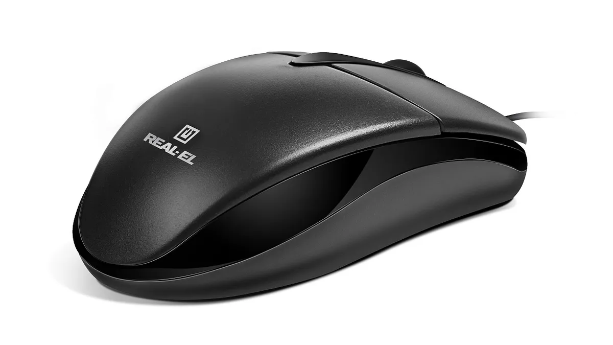 Миша REAL-EL RM-214 Black (EL123200039) - мініатюра 3