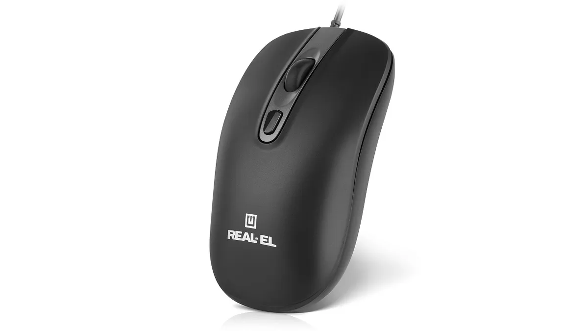 Миша REAL-EL RM-222 Black (EL123200040) - мініатюра 2