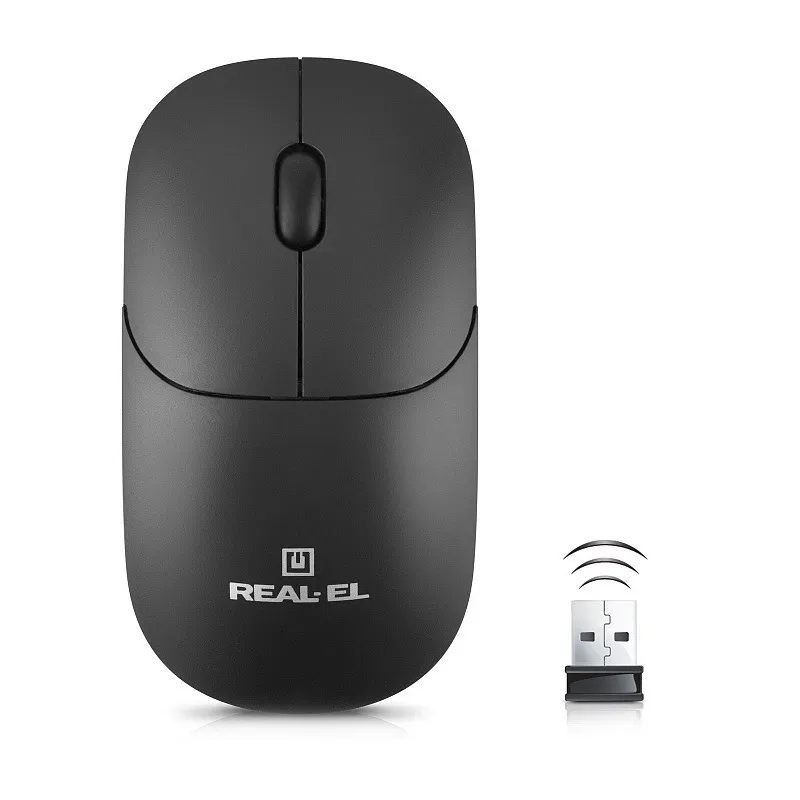 Миша бездротова REAL-EL RM-311 W Black - зображення 1