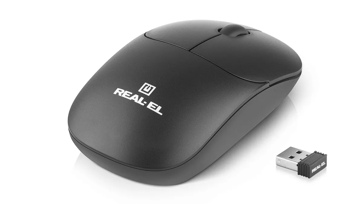 Миша бездротова REAL-EL RM-311 W Black - мініатюра 2