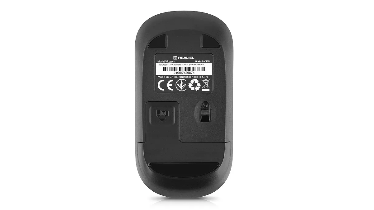 Миша бездротова REAL-EL RM-313 W Black - мініатюра 6